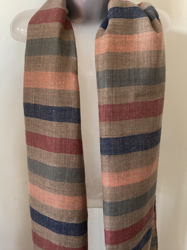 Multicoloured Striped Design Pashmina Stole - Image 3